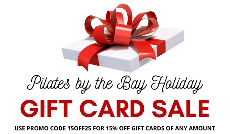 pilates gift card sale promo code 10OFF25 for 15% off giftcards