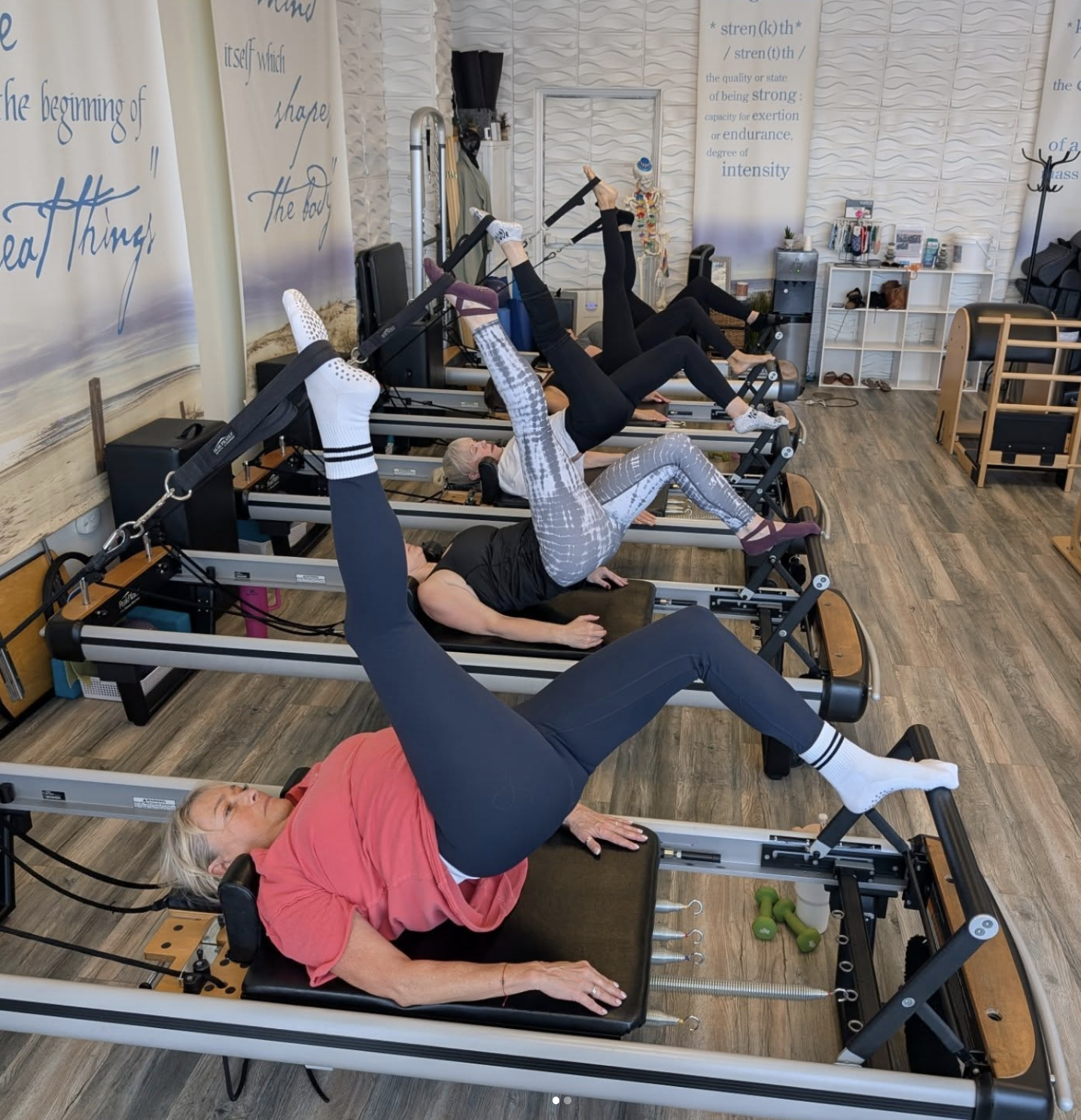 group class on reformer at pilates by the bay toms river nj